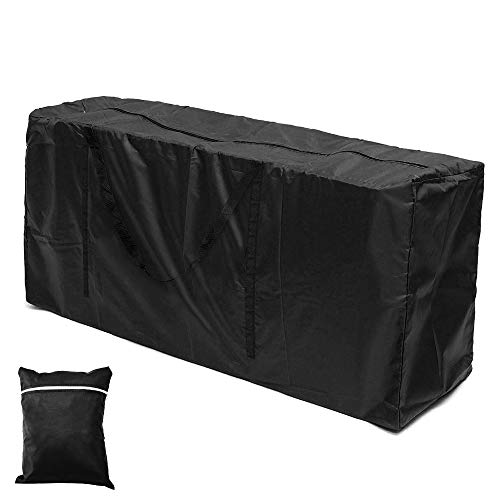 Bottlewise - Bolsa de almacenamiento para muebles de jardín, grande, resistente al agua, tela Oxford 210D, rectangular, con cremallera, para árbol de Navidad, accesorios del hogar, negro, 173*76*51CM