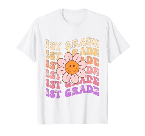 First Grade Back To School First Day of 1st Grade Groovy T-Shirt