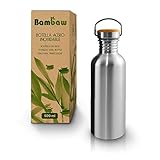 SOSTENIBLE: El acero inoxidable 18/8 dota la botella ecológica de una resistencia y durabilidad de por vida. Deshazte de las botellas de plástico. Apuesta por tu salud y por la del medioambiente. Cámbiate a una botella “BPA free”.