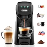 Warriors1 5-in-1 Multi Capsule Machine for Nespresso OL, Dolce Gusto, Lavazza A Modo Mio, FAP Espresso Point Capsules and Ground Coffee, 20 Bars, 0.8 L, Automatic Coffee Machine for Home and Office
