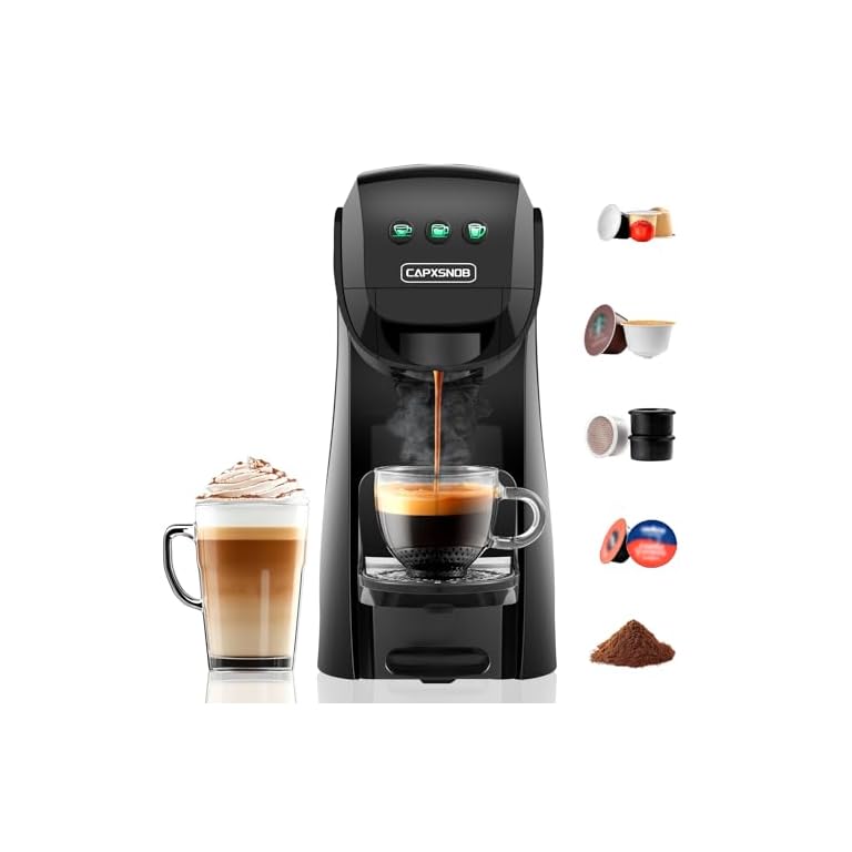 Warriors1 Macchina Caffè Capsule 5 in 1 Multisistema 20 bar 0,8 L
