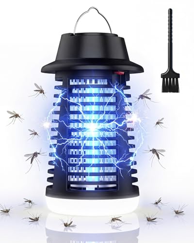 Mosquito Killer Lamp Tower Bug Zapper Indoor UV Insect Killer with 360 Light Silent Electric Mosquito Trap Powered Fly Killer for Bedroom Home Office 27CM