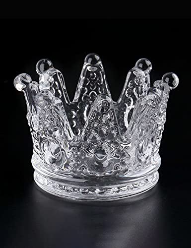 Nail Art Dappen Dish, Glass Dish for Nail Acrylic Liquid Powder, Manicure Care Tools, Small Accessories Jewelry Holder, Candle Holder for Wedding Decor and Home Decor(White)