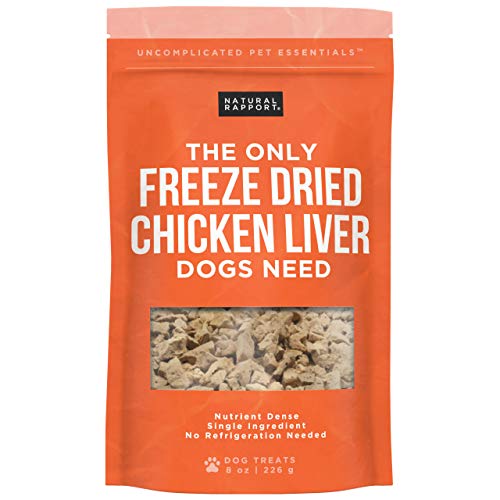 Natural Rapport Chicken Liver Dog Treats - The Only Freeze Dried Chicken Liver Dogs Need - Grain-Free Chicken Bites, Dog Treats For Small And Large Dogs (8 Oz.) #TOP5