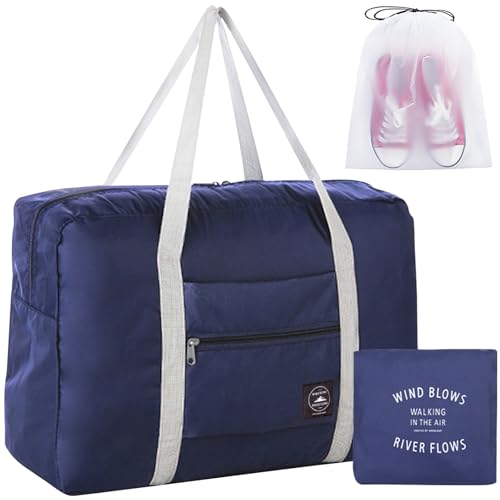 Travel Bag Foldable Duffle Carry on Tote Weekender Overnight Luggage Bag