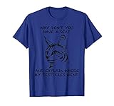 Ashera Savannah Cita de gato divertido arte dibujado a mano Camiseta