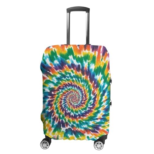 Colorful Spiral Tie Dye Printed Luggage Cover Protector, Fits 18-32 Inch Luggage