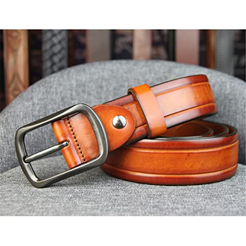 Retro men's cowhide leather belt casual denim youth top layer cowhide trousers belt4