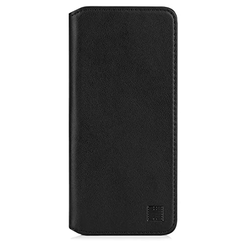 32nd Klassische Series 2.0 - Lederhülle Hülle Cover für OnePlus Nord 2T 5G, Echtleder Hülle Entwurf gemacht Mit Kartensteckplatz, Magnetisch & Standfuß - Schwarz