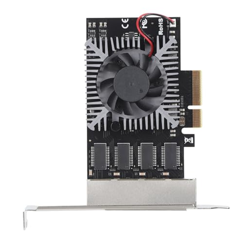 Carte Réseau PCIe 4 Ports Ethernet 2.5G avec Indicateurs LED pour PC