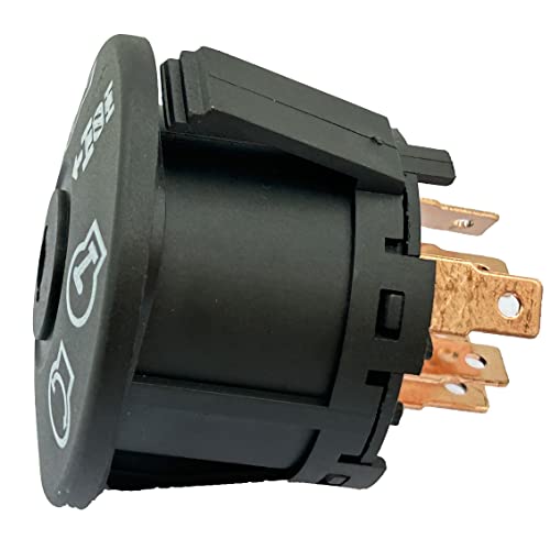 Annolai Lawn Mower Ignition Switch 4 Position For Craftsman Husqvarna 532193350 193350 Ignition Switch With 2 Key For Lt2000 Lt3000 Ys4500 Yta18542 Yth2348 Ayp Ariens Poulan (532193350-7 Terminals) #TOP3