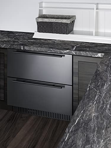 Summit Appliance Spr3032D 30" Wide 2-Drawer All-Refrigerator, Open Drawer Alarm, 5.42 Cu.ft Capacity, Stainless Steel Drawers, Fan-Force Cooling, Indoor/Outdoor Compatible, Frost-Free Operation #TOP1