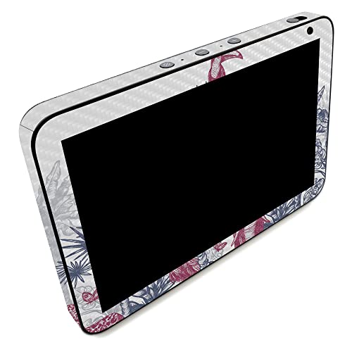 Image of MightySkins Carbon Fiber Skin Compatible with Amazon Echo Show 8 (Gen 2) - Tropical Jungle | Protective, Durable Textured Carbon Fiber Finish | Easy to Apply