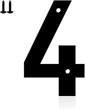 Aluminum Numbers and Letters - Black Metal Door Numbers - Outdoor Metal Address Plate (2" 4)