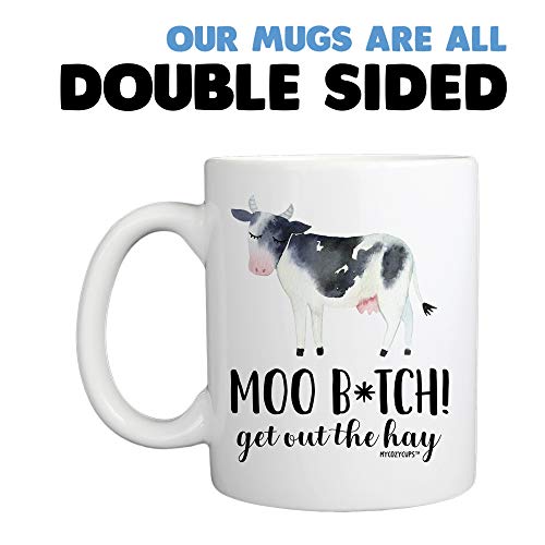 Mycozycups Moo Get Out The Hay 11 Ounce Novelty Coffee Mug #TOP5