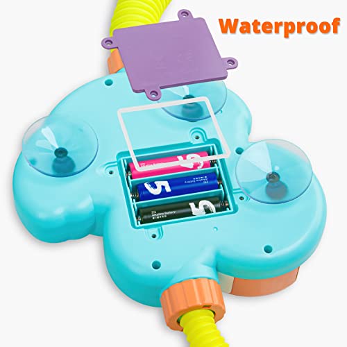 Tiyol Baby Bath Toys, Automatic Shower & 3 Suction Spinners, Toddler Bathtub Time Essentials Water Pump Spray Fun Baby Gifts Birthday Christmas Infant Kids Boys Girls #TOP5