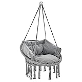 ✅ 120 kg Belastbarkeit: Kinder und erwachsene Personen finden gleichermaßen Gefallen an der Hängeschaukel. Loungefeeling für zuhause. Hohe Belastbarkeit mit 120 kg Gewicht.