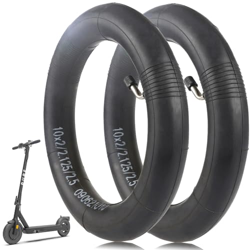 Chambres à Air 10x2,125 Valve Coudée 90° - Lot 2 Pièces Épaisses Pour Scooters Électriques Pure Air Et Compatibles