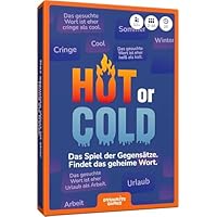 DYNAMITE GAMES Hot or Cold - Das Spiel der Gegensätze - Findet das geheime Code Wort - Seid Ihr auf Einer Wellenlänge? Kartenspiel für Erwachsene & Jugendliche - 2–16 Spieler – Ab 12 Jahren
