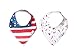 Baby Bandana Drool Bibs for Drooling and Teething 2-Pack Fashion Bibs Gift Set "Patriot" by Copper Pearl