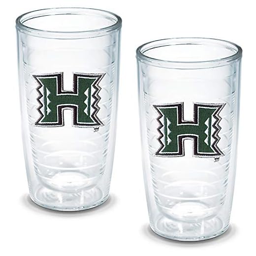 Tervis Made in USA Double Walled University of Hawaii Rainbow Warriors Insulated Tumbler Cup Keeps Drinks Cold & Hot, 16oz - No Lid, Primary Logo