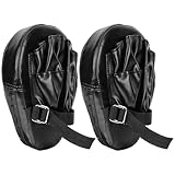 Cabilock 2 Stück Handpolster Boxen Curved Focus Mitts aus Wasserfestem PU für Kampfsport Training Kickboxen Thaiboxen Taekwondo Boxgeräte für Profis und Anfänger