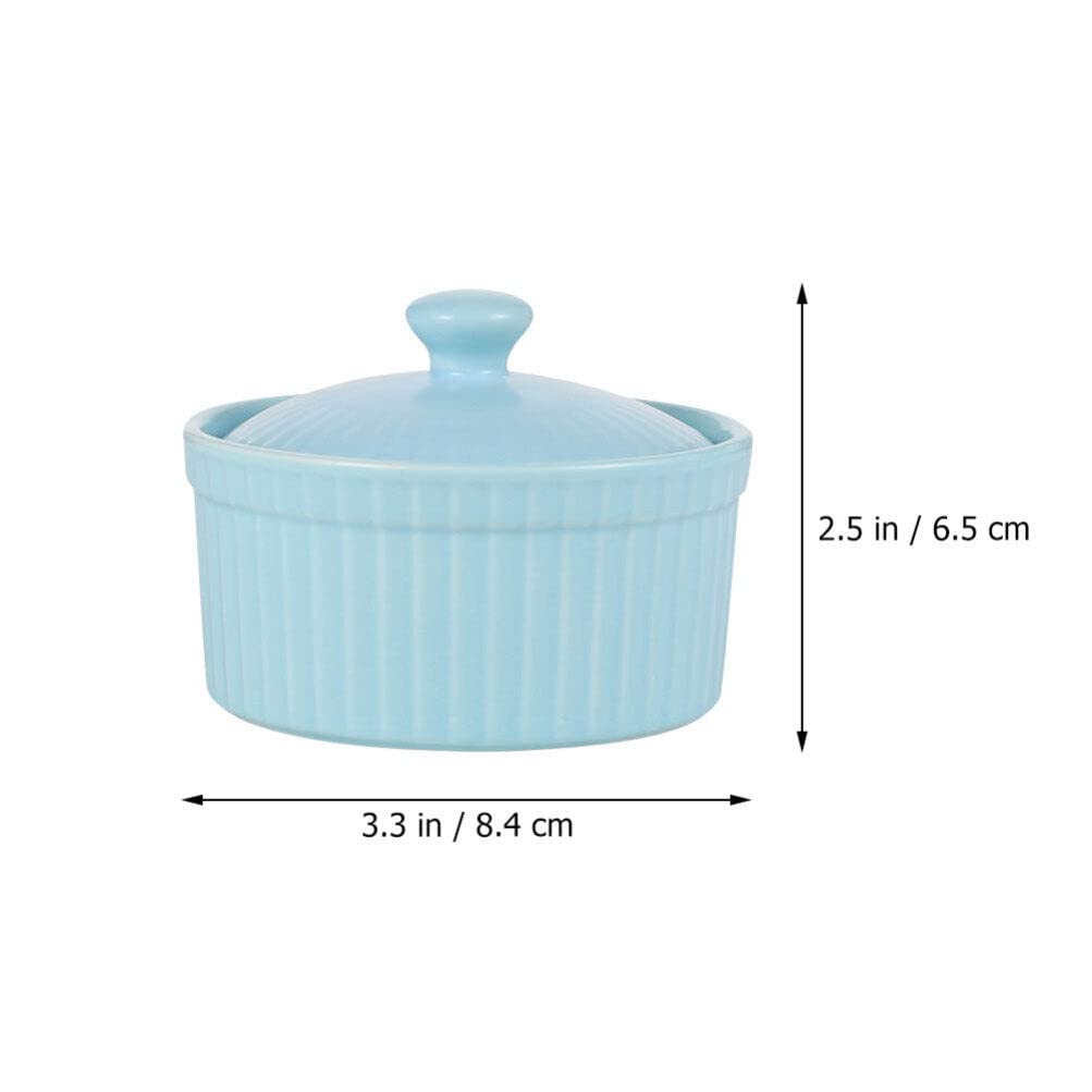 2 pièces ramequins en Porcelaine Plats à soufflé Tasses de Cuisson Bols à Dessert en céramique Bols à Pudding Bol de Nourriture pour crème brûlée crème glacée Trempette sauces Tasse