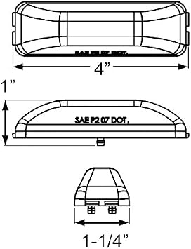 Optronics 2-Diode Fleet Count Red Thinline LED Clearance Marker Trailer Light
