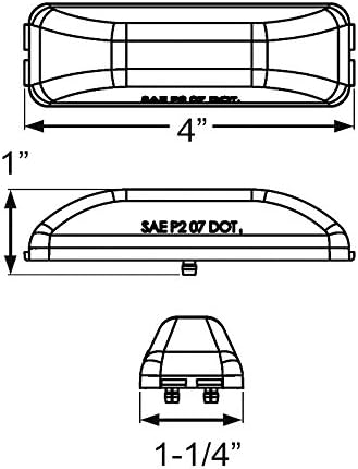 Optronics 2-Diode Fleet Count Red Thinline LED Clearance Marker Trailer Light
