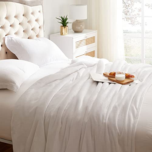 Kmuset Fleece Blanket Throw Size White Lightweight Super Soft Cozy Luxury Bed Blanket Microfiber #TOP3