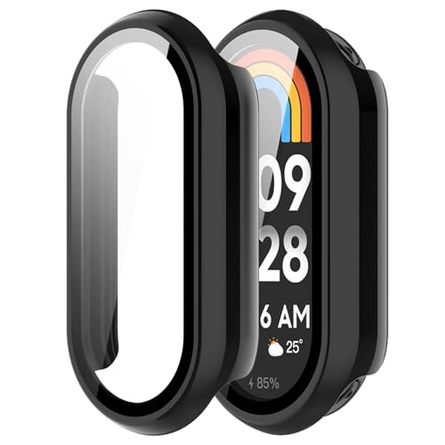 BUITFOU For �V���I�~ Band 9 �J�o�[ xiaomi smart band 9 �P�[�X �����^ PC+�K���X�f�� ��̌^ xiaomi(�V���I�~)band 9 �P�[�X�Ή� �S�ʕی� �����^ �����ȒP �ϏՌ� �����ߗ� �w��h�~ ���h�~�i�u��