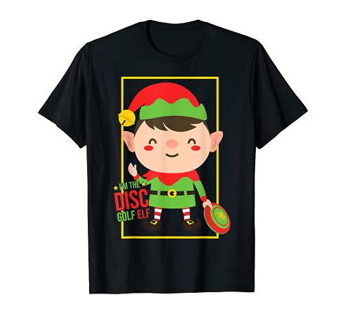 Disc Golf Elf, Frisbee Frolf Sports Player Team Christmas Camiseta
