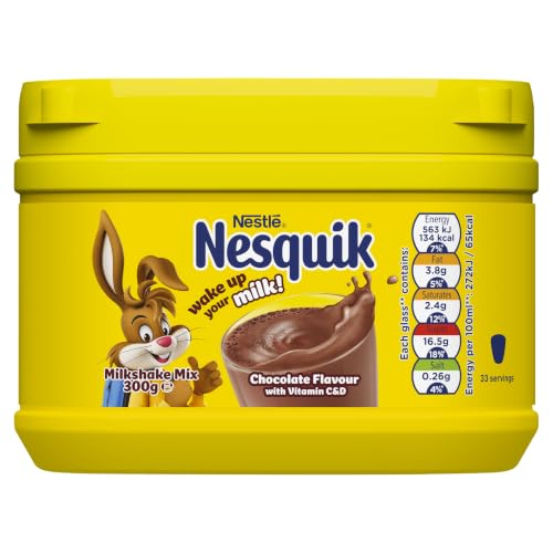 Image of Nesquik Nestle Nesquik Chocolate Flavour Milkshake Mix, 300 G, (103066141), No Artificial Sweeteners
