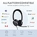 Yealink UH48 ANC USB Headset with Microphone, Active Noise Cancelling Wired Headphones for PC Computer, Works with Zoom Teams and Other Call Platforms, All Day Comfort, Mute Button