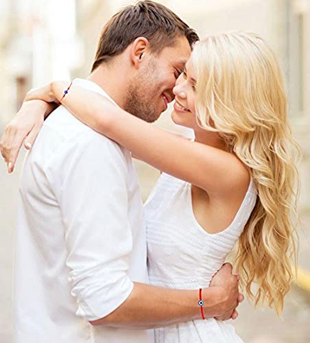 SONNYX 16 Set Evil Eye String Kabbalah Bracelets 7 Knots Bracelets Adjustable Hand-Woven Red Rope Cord Thread Braided Bracelet Protection Lucky Amulet Bracelet for Women Men4