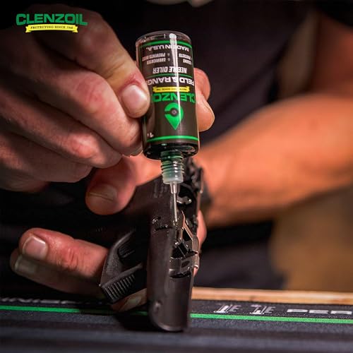 Clenzoil Field & Range Gun Cleaner Lubricant Protectant [CLP] Needle Oiler | Gun Cleaner + Lube in One | 1oz. Bottle of Gun Oil w/Steel Precision Needle Oiler Tip