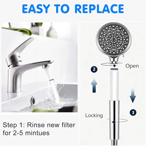4 Pack Shower Head Filter Replacement Compatible With Cobbe®, Handheld Shower Head Filters for Hard Water, Removes Chlorine & Heavy Metals to Improve Skin & Hair by Tnnluku - Image 3