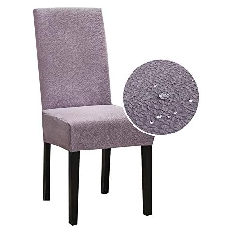 Morbuy Seersucker Stuhlhussen Stretch Universal Stuhlbezug, Wasserdicht Staubdicht Einfarbig Stuhl Husse für Hochzeit Weihnachten Bankett Hotel Dekoration Cover