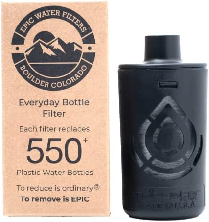 Epic Water Filters | Replacement Everyday Bottle Filter | 4-Month | 75 gal | Removes Lead, Chlorine, VOC, TTHMs, Iron, Pesticides, Pharmaceuticals, PFOA, PFOS