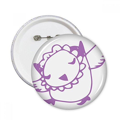 Pins badge oiseau dessin de ligne pour vêtements et décoration d'animaux 5 pièces L