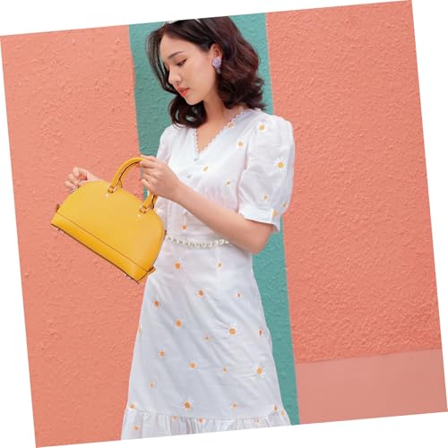 PartyKindom Pearl Waist Chain Belt for Women Stylish Shell Design Waist Jewelry Body Chain Accessory Parties and Everyday Wear White Pearl Waistband4