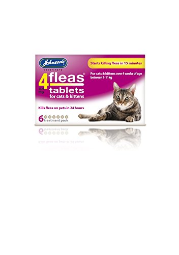 Lacasa Bedding 4Fleas Tablets for Cats and Kittens, Pack of 6