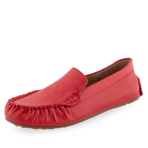 Aerosoles Women's COBY Loafer, Racing Red Leather, 9.5W