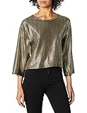 49,5 cm. Jack Daniel Damen Gold Dust metallic Knit Wide Sleeve top Bluse, M
