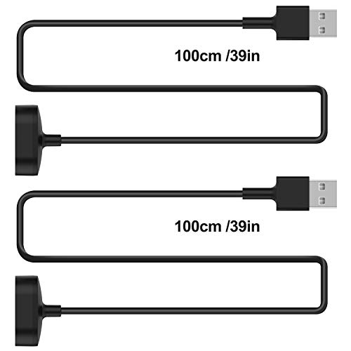 2 Pack Charger Cable for Fitbit Inspire HR & Ace 2 Smartwatch, Replacement USB Charging Cord Accessories (3.3 ft) - Thumbnail 4