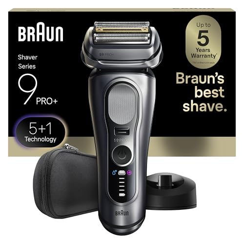 Braun Electric Razor for Men Series 9 PRO+ Electric Foil Shaver with Precision Trimmer, Charging Stand, Face, Beard Clippers, 9617s