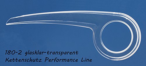 DEKAFORM Fahrrad Kettenschutz 180-2 klar durchsichtig bis 36/38 Zähne für Hercules KTM Fahrrad Modern Look* glasklar-transparent
