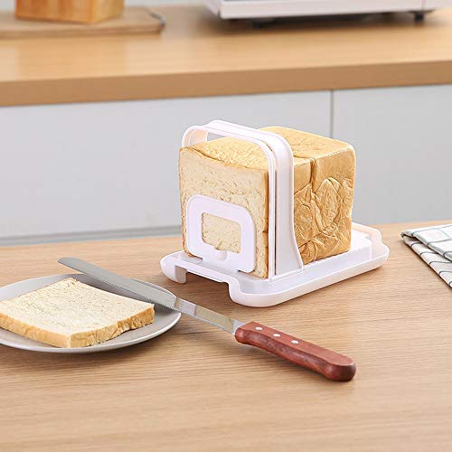 Bread Slicer,Adjustable Toast Slicer Folding Bread Toast Slicer Compact Bagel Loaf Slicer Sandwich Maker Toast Slicing Machine Toast Cutting Guide Cutting Rack - Thumbnail 6