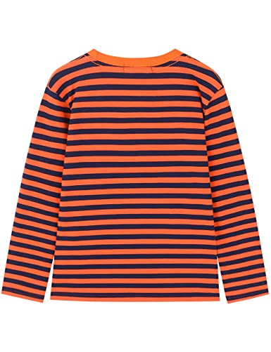 Image of DILBYKE Boys Girl Long Sleeve Striped Crew Neckline T-Shirts Kid Tee