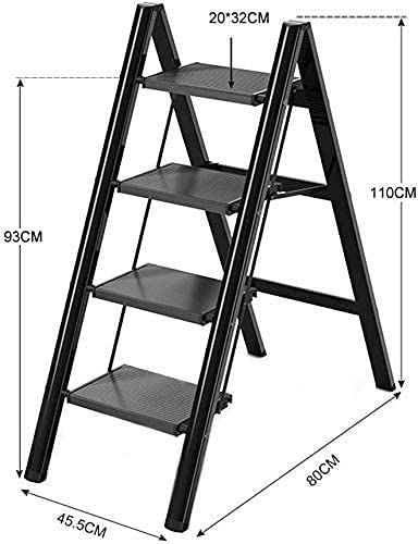 LJWJ Telescopische ladder inklapbare stapkrukken,Multiuse Ladder Heavy Duty stapladders vouwen veiligheid stap kruk trap… - Image 3